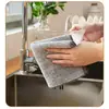 Paño de Cocina Absorbente de Carbón de Bambú Espesado, Paño de Limpieza para Platos Hogareño Perezoso, Paño de Limpieza Descontaminante sin Pelusa