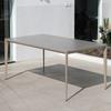 Mesa de madeira plástica ao ar livre e cadeira lazer simples pátio mesa de jantar e cadeira combinação ao ar livre jardim liga de alumínio mesa e cadeira cadeira de vime