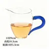 Taza Transparente de Vidrio de Borosilicato Alto con Asa de Color, Taza de Justicia, Juego de Té Kung Fu Grande para Oficina, Divisor de Té, Taza para Compartir