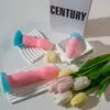 Tapón Anal de Silicona con Forma de Hongo, Dildo Suave con Ventosa Manual, Palo de Masturbación Femenina, Juguete Sexual para Adultos