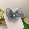 Celebridad de internet japonesa y coreana hada mariposa perla clip lateral pico de pato temperamento flequillo bordado lindos accesorios para el cabello pasador pasador