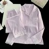 Pijama Nuevo para Mujer, Otoño e Invierno, Terciopelo Alemán Cálido Casual Sencillo Conjunto de Pantalón Largo y Camiseta para Casa