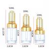 Frasco Cuentagotas con Punta de Plástico 20Ml30Ml50Ml Transparente Esencia Loción Sub-Botella Vidrio Solución Original Mezcla Botella Transfronterizo
