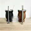 Venta Caliente Transfronteriza Taza para Yerba Mate de Acero Inoxidable 304 de 8 oz, Taza para Yerba Mate Argentina, Taza Mini Calabaza con Bombilla y Cuchara