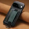 Funda de teléfono con ranura para tarjeta adecuada para Google Pixel 11Pro, funda protectora de cuero con correa de muñeca para Google Pixel 9