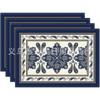 Cross-border temu venda quente boêmio vintage linho placemat geométrico impresso tapete de isolamento térmico para decoração de restaurante de férias