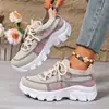 Zapatos para Mujer 2026 Primavera Nueva Moda Zapatos para Mujer de Tejido Volador Ligeros Transpirables Zapatos de Papá Talla Grande Zapatos para Mujer Transfronterizos Dropshipping
