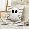 Fábrica direta de fronhas novas de Halloween transfronteiriças, decoração de quarto e sofá, fronha de linho com tema de fantasma e osso