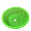 Cesta de Lavar Cor Canteen Cesta Plástica Redonda Cesta de Escorrer para Cozinha Malha Grossa e Densa Peneira Espessada Cesta de Armazenamento de Frutas e Vegetais