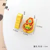Esperando k oro plateado en cobre gota de aceite transferencia auspicioso calabaza arena dorada accesorios tai chi Ji calabaza pulsera joyería accesorios diy
