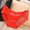 Ropa interior sexy de encaje europea y americana para mujer, de cintura baja, malla transparente, ropa interior para mujer, calzones de algodón ultradelgados, fabricante de ropa interior para mujer