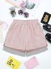 Pantalones Cortos de Algodón y Lino Mate Coloridos Ropa de Exterior Verano 2025 para Mujer Sueltos Sueltos Adelgazantes Divididos Pierna Ancha 9475