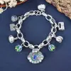 1082 Transmisión en Vivo Moda Tendencia Estilo Chino Combinación Pulsera Colgante Esmalte Pulsera Estilo Étnico Retro para Mujeres