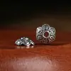 Cuentas Espaciadoras de Turquesa Incrustadas en Oro Antiguo Pulsera Trenzada DIY Hecha a Mano Collar Borla Accesorios de Joyería Venta al por Mayor