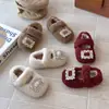 Zapatos de Felpa Ins Plus 2026 Otoño e Invierno Nuevos Zapatos de Princesa con Pedrería Estilo Coreano Zapatos Cálidos de Algodón con Suela Suave para Niñas