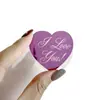 Decoración de Pastel con Borde Estampado Retro del Día de San Valentín Chino Te Amo Confesión de Pareja Inserto de Tarjeta de Corazón Rosa
