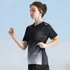 Comercio Exterior Transfronterizo Ropa Deportiva para Mujer, Ropa Deportiva de Manga Corta para Correr, Atuendo para Correr por la Mañana, Equipo de Ciclismo, Ropa Ajustada de Secado Rápido, Seda de Hielo de Verano
