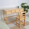 Escritorio de madera maciza integrado sin montaje, escritorio de oficina y silla con cajones, escritorio simple para el hogar, escritorio de estudio