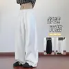Calça xadrez de algodão elástico personalizada/Mais vendida para o outono, calça com rebites, nova calça de trabalho funcional, cor branca e cinza masculina