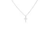 Collar Cruz de Titanio Europeo y Americano Transfronterizo Cadena de Suéter Versátil de Moda para Mujer Colgante de Cruz de Titanio