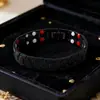 Pulsera Elegante de Aleación con Piedra de Germanio Magnética de Gama Alta para Hombres, Joyería de Moda y Tendencia, Pulsera Electrochapada