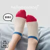 Meias Casuais de Tricô para Primavera/Verão Femininas Meias de Tornozelo Color Block de Agulha Dupla Meias de Algodão Sem Costura Absorventes de Suor Meias Curtas Femininas Estilo Coreano Transfronteiriças