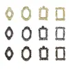 Acessórios de nail art de liga metálica transfronteiriços populares retrô tridimensionais estilo antigo moldura oval quadrada moldura de foto moldura de corte francês broca de unha