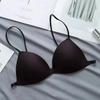 Ropa interior fina push up sin tirantes espalda descubierta para mujer, pecho envuelto sin aro de acero, sujetador pequeño sexy, sujetador fino sin tirantes