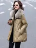 Jaqueta de couro de pele de ovelha Haining para mulheres, jaqueta acolchoada, estilo curto, plus size, casaco de pele, inverno slim-fit, adequado para mães