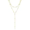 Moda Transfronteriza Europea y Americana Collar Simple en Forma de Y Versátil Elegante Borla Cuentas Redondas Cadena de Clavícula Superpuesta Multicapa Cadena para el Busto para Mujer