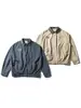 Chaqueta de Trabajo Retro Americana Nanxia con Bordado Desgastado, Nueva Primavera y Otoño Holgada Casual Bloque de Color Solapa Abrigo