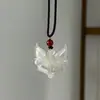 Collar de máscara de zorro, colgante de zorro con estética estilo chino, lindo y vivaz, tejido, adecuado para hombres y mujeres, un regalo para parejas y mejores amigos