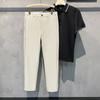 Pantalones Pequeños Occidentales Pantalones Pantalones Largos Color Sólido Verano Estilo Coreano Holgados Rectos Casuales Pantalones Marca de Moda para Hombre ins Pantalones de Traje