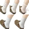 Calcetines de Algodón Dulces con Encaje Anti-Pilling para Primavera y Otoño, Lunares, Moño, Calcetines JK, Duraderos, Amigables con la Piel, Lindos, Calcetines de Volantes a Media Pantorrilla para Mujer