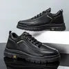 Zapatos de Hombre Otoño Invierno Ocultos de Altura Casuales de Cuero Suela Gruesa Caña Baja Botas Martin Deportivos para Hombre Blancos de Moda