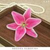 Leyouyi Cola Macia Cabeça de Flor de Lírio Flor Acompanhante Caixa de Presente Guirlanda DIY com Flor Celebração Corsage Flor de Pulso Parede Fabricação