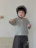 Colete Tricot Outono Bebê 2026 Nova Roupa Infantil Conjunto Outono Infantil Camiseta Listrada e Calça de Moletom para Meninos