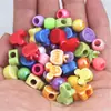 Joias para Dreadlocks, Acessórios de Cabeça, Elásticos de Cabelo com Contas, Decorações de Tranças para Meninas, Contas com Furo Grande, Contas Acrílicas Coloridas, Joias DIY