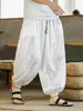 Pantalones de pierna ancha de moda con estampado de dragón para hombre, talla grande de verano, corte holgado, ligeros, tipo linterna con puño para hombres altos y corpulentos