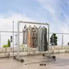 Perchero para Balcón de Dormitorio, Colgador de Ropa de Tubo de Acero de Pie para Dormitorio de Casa, Barra para Secar Ropa al Aire Libre