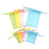 Bolsa de satén multicolor con cordón, bolsa para guardar joyas, bolsa para objetos pequeños, bolsa para joyas a prueba de polvo, personalizable