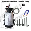 Bomba de Transferência de Fluido de Transmissão, 5L (1,32 Galões) Extrator Pneumático Automático de Óleo Fluido Dispensador Kit de Reabastecimento com 5 Adaptadores ATF