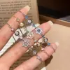 Pulseira Ajustável Flor de Floco de Neve de Zircônia, Fresca e Estilosa, Acessório de Moda Versátil com um Toque de Luxo Leve e Acabamento de Alta Qualidade