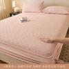 Terciopelo de Leche Ropa de Cama Sábana Individual Otoño e Invierno Engrosado Coral Terciopelo Colcha Protector de Colchón Acolchado Cálido Juego de Cama de Tres Piezas