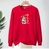 Terry cuello redondo año del dragón nuevo suéter pulóver talla grande holgado talla grande para hombre súper suave cómodo invierno y primavera