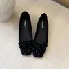 ¡Primer encuentro Ji dulce francés! Bailarinas de lunares estilo coreano para mujer 2026 Otoño/Invierno hada a juego con faldas suela blanda zapatos de abuela