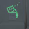 Nuevo Adhesivo de Personalidad YG01 Gato Adormilado Luminoso Tricolor Adhesivo para Interruptor Decoración de Pared para el Hogar Adhesivo de Pared Autoadhesivo