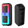 BT-2422 Altavoz Bluetooth Cuadrado para Baile al Aire Libre Conveniente Doble de 4 Pulgadas Reproductor de USB Audio para Karaoke