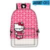 Mochila Nueva para Gato Transfronteriza 3D Gran Capacidad Mochila Totalmente Estampada Gato Hello Kitty