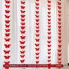 Ceremonia de Boda Cortina Colgante de Personaje Feliz Largo Arreglo para Habitación de Boda/Dormitorio de Mujer Pared de Fondo Decoración de Cortina para Sala de Estar Dibujo Flor